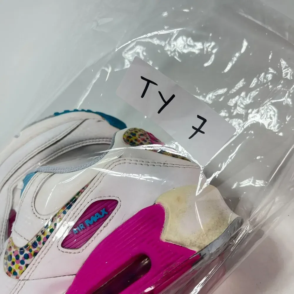 Nike Air Max 90 LTR SE Polka Dot Multi Casual Shoes DV1843-100 Youth Size 6.5Y